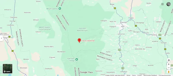 Karuru Falls Location